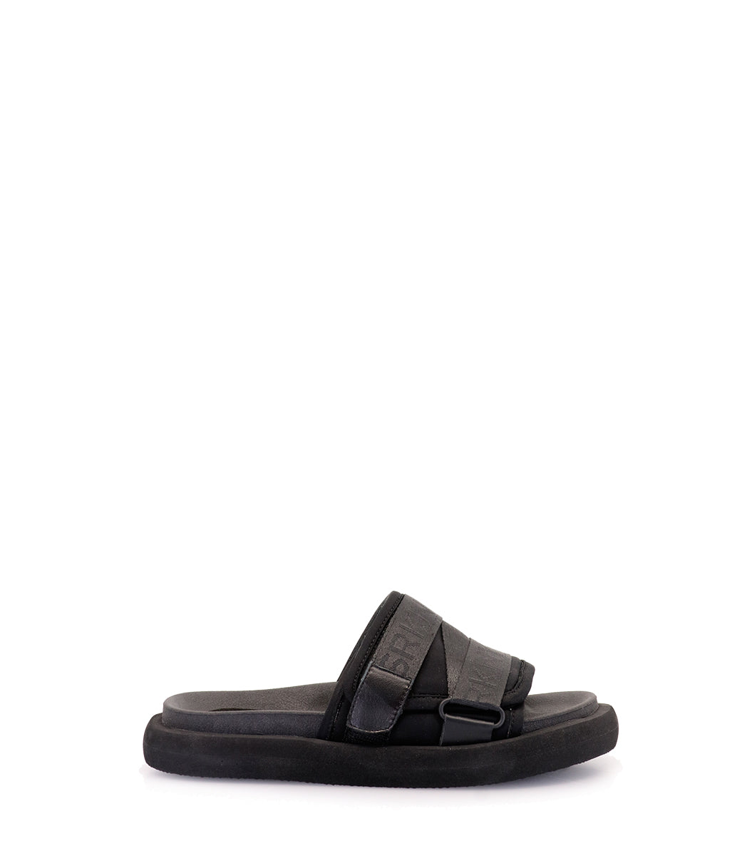 Sporty Eco-Friendly Black Slides Alu
