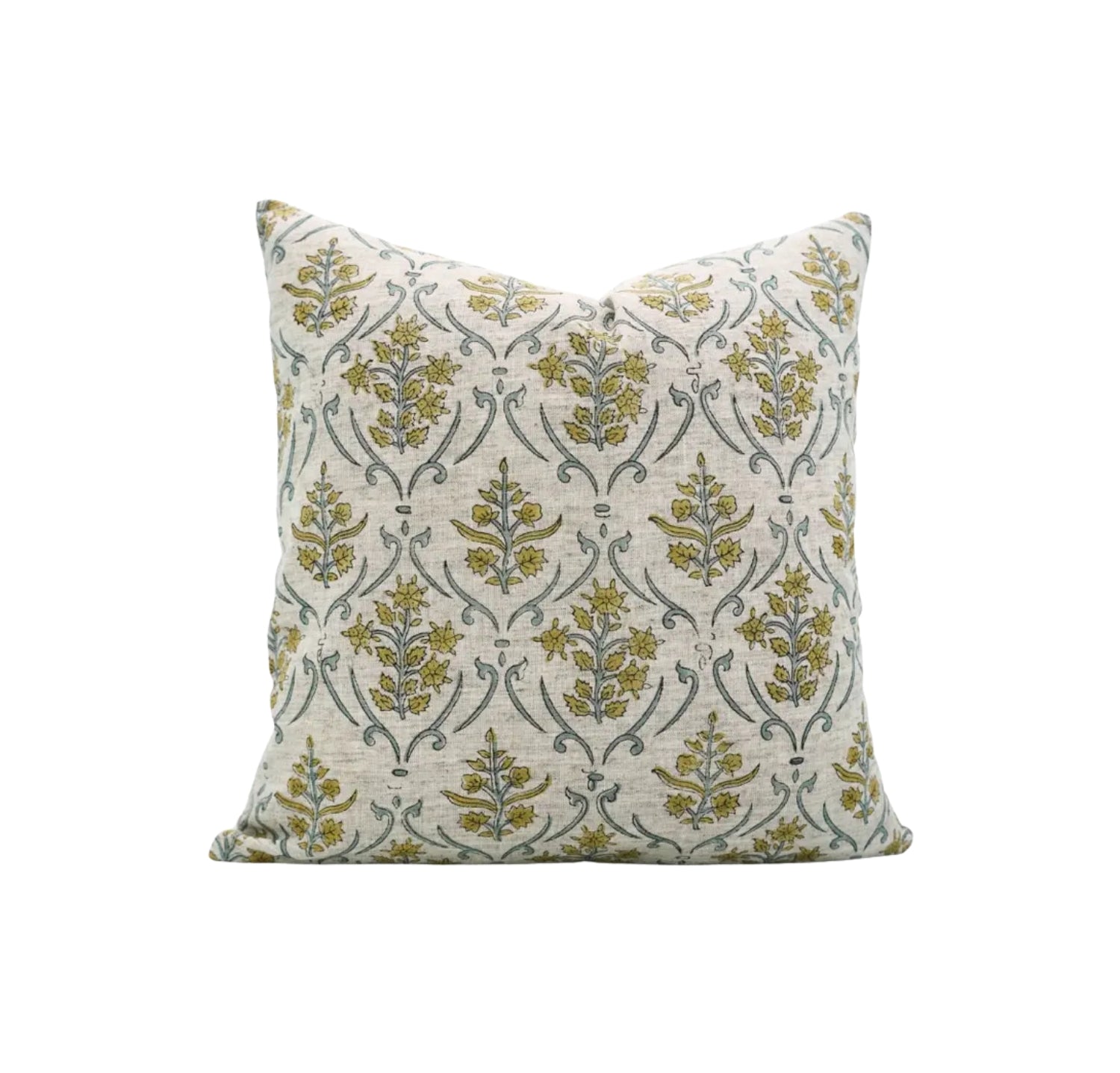 Natural Hand Block Printed Viscose Linen Pillow Cover - Vishal Pushp