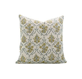 Natural Hand Block Printed Viscose Linen Pillow Cover - Vishal Pushp