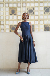 Denim Sleeveless Maxi 'Kandi' Dress