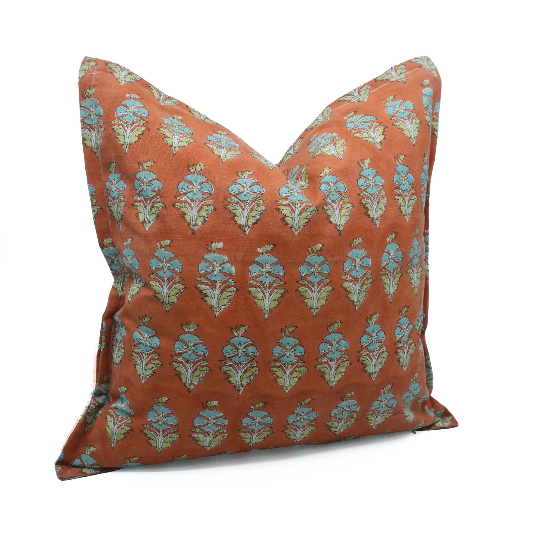 Handmade Brown Linen Blend Oxford Pillow Cover -  Mormukut