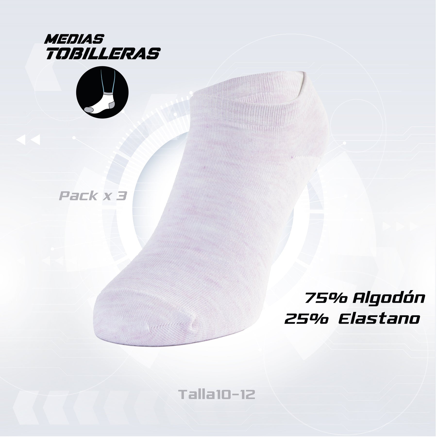 PACK DE 3 MEDIA INVISIBLE