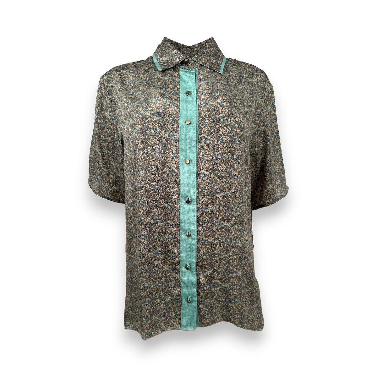Paisley Motif Short Sleeve Shirt