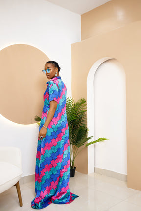 Nkeada Silk Ankara Kaftan
