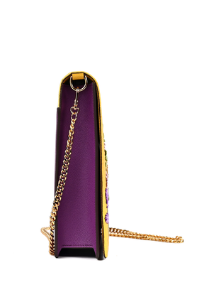 Artepara Spring Signature Hand-Embroidered Leather Clutch