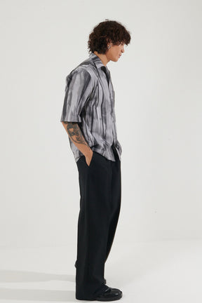 Virunga Black Sun-Faded Camp Collar Shirt