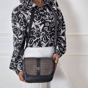 Leather Crossbody Bag Carriel Black