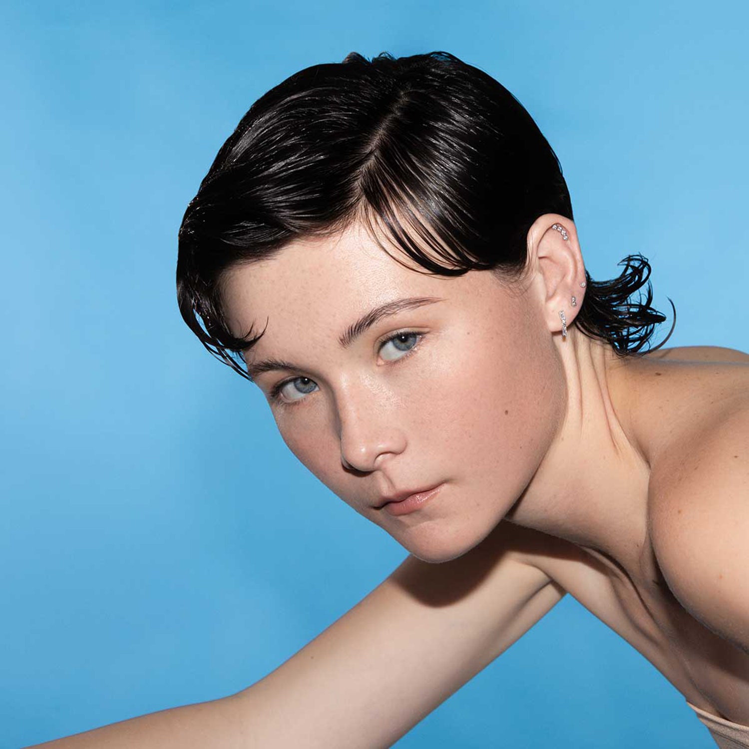 Double Pave Gold Earring