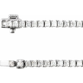 7 1/4 CT Lab-Grown Diamond Line 16" Necklace in 14K Gold
