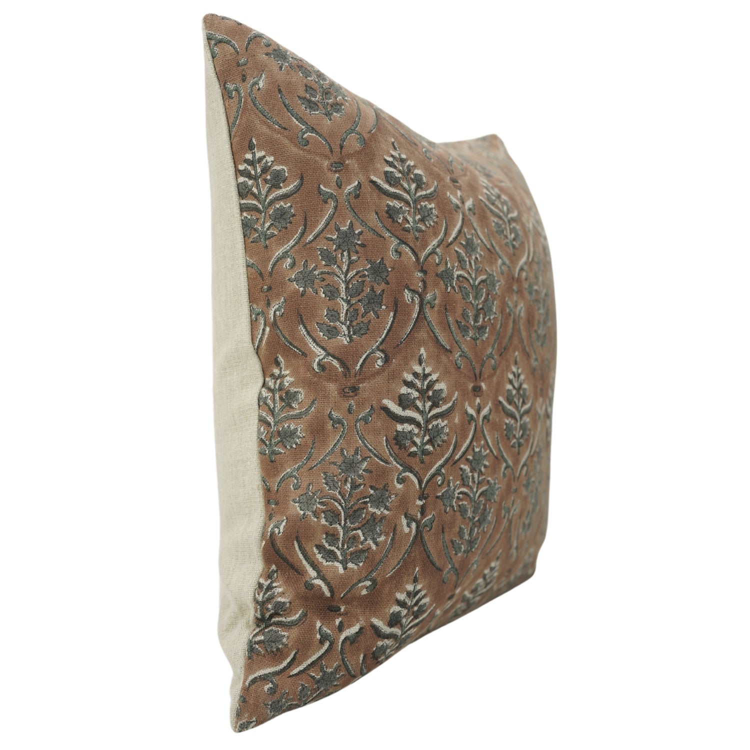 Hand Block Printed Pillow Cover Thick Linen - Vishal Pushp