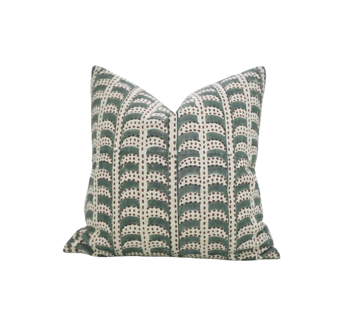 Classic Hand Block Design Viscose Linen Pillow Cover - Garud