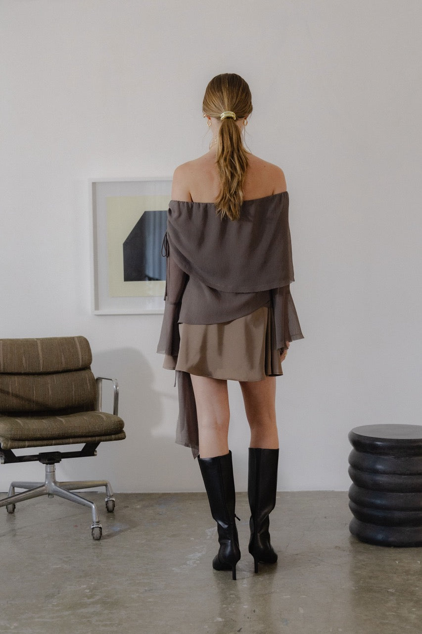 Leila Top - Mocha Mousse