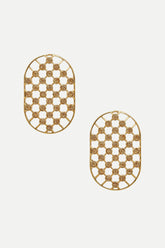 Net Gold Statement Earrings