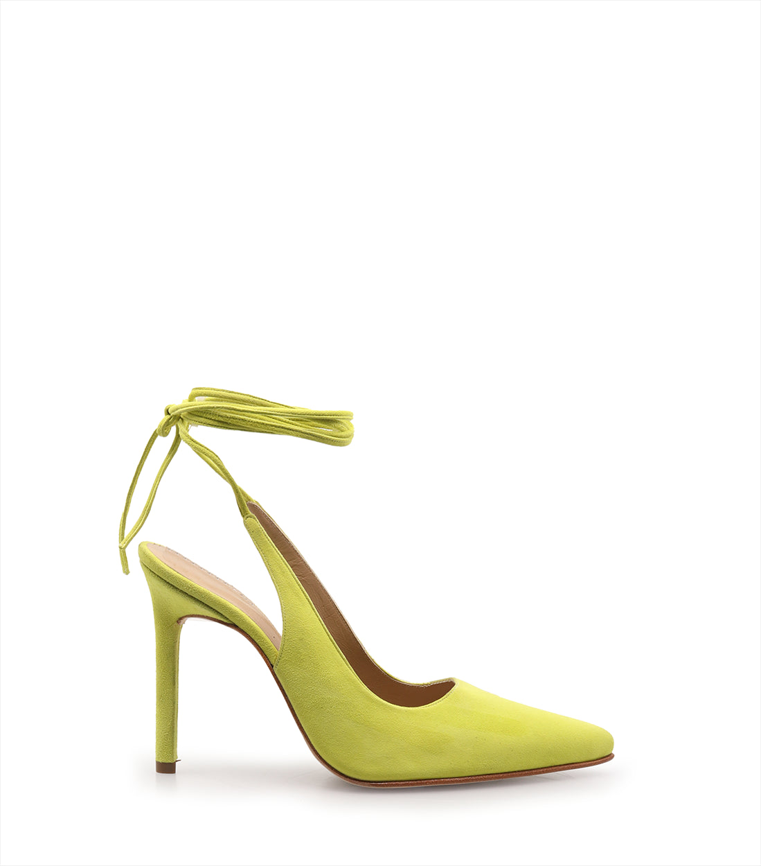 Luxury Yellow Suede Ankle Strap Sandals Tale