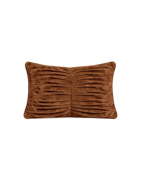 Pleated Cotton Suede Pillow