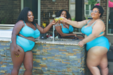 Curvy Kate Sheer Class Padded Balcony Bikini Top Turquoise