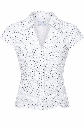 Marielle Polkadot Ruched Blouse