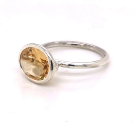 Yellow Citrine Ring
