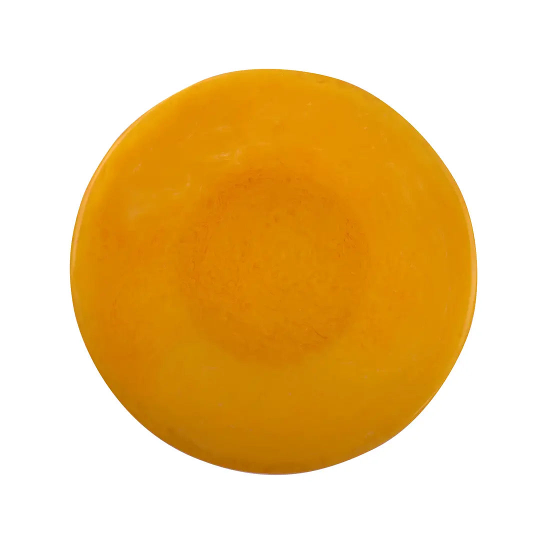 Scallop Handmade Resin Cake stand, Mustard - 9.5x4.5 Inches