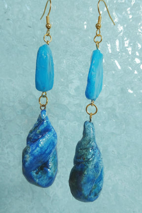 Atencao Sculptural Earrings - Artisanal Ceramic Gradient Series