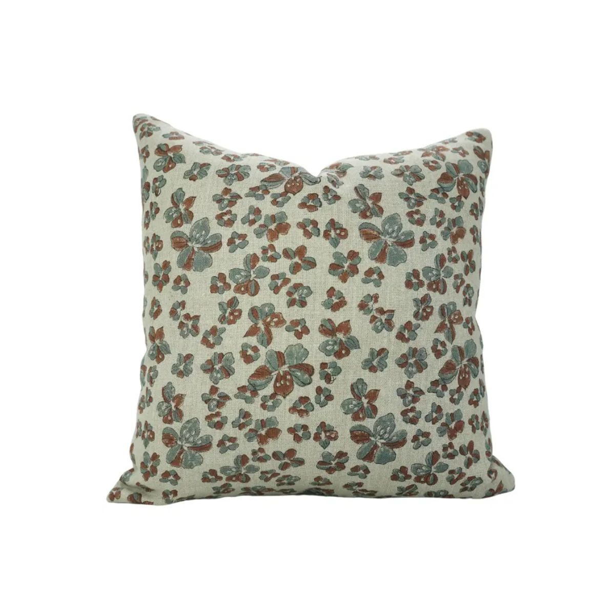 Traditional Block Print Thick Linen Cushion Cover - Saundrya