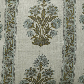 Block Print Boho Thick Linen Pillow Cover- Morpankh Border