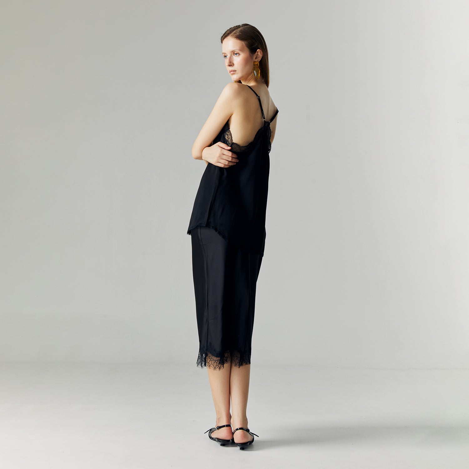 ALTHEA SATIN LACE SKIRT