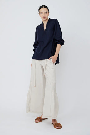 Ximena V-Neck Cotton Blouse