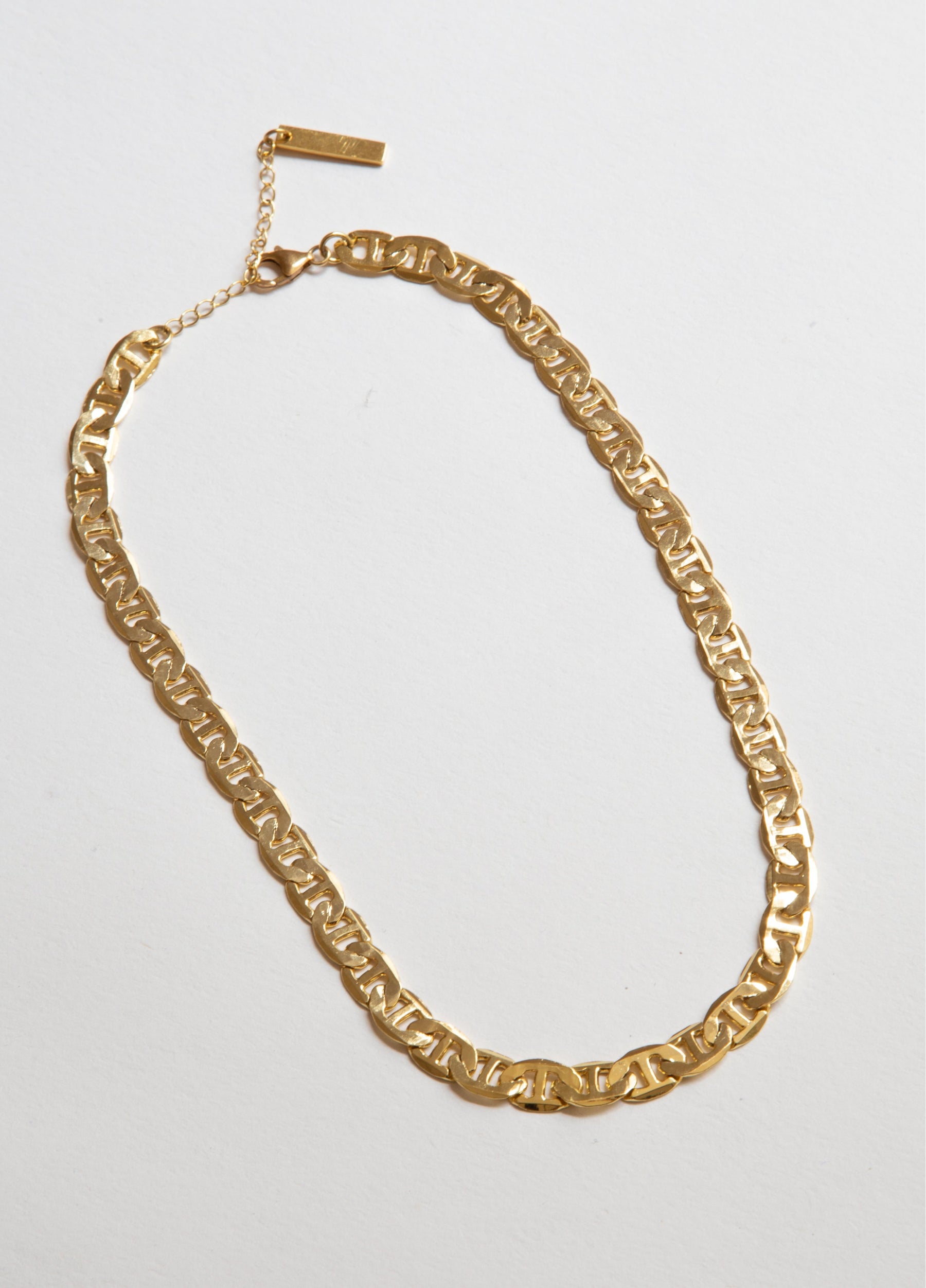 Gold Retro Link Chain Necklace