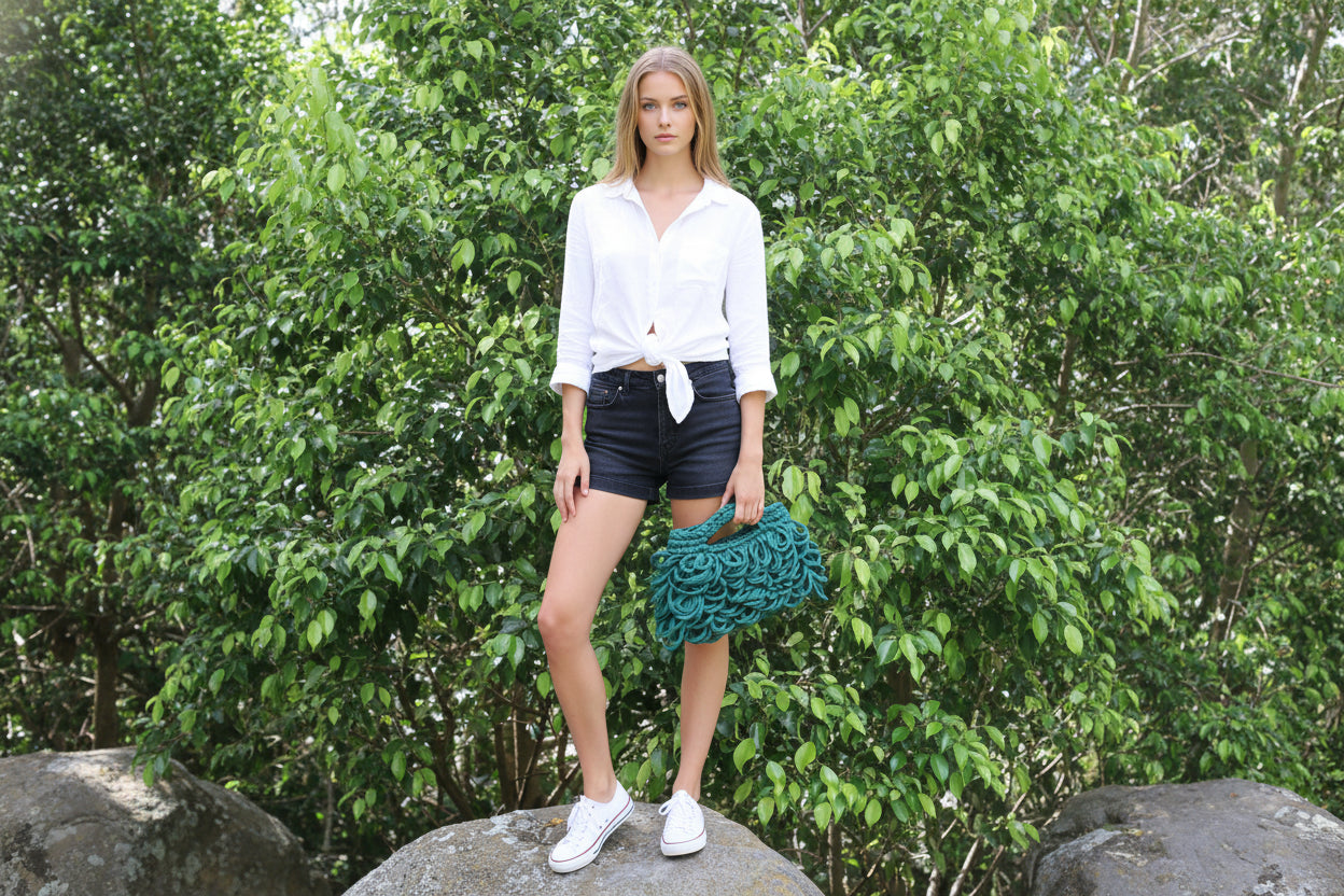 Gala Dalí Crochet Handbag -  Luxury Handcrafted Hand Bag Inspired by Salvador Dalí | Ethical Fashion from Ecuador