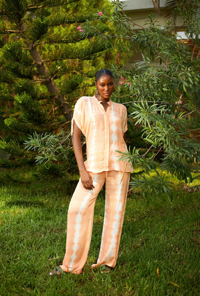TIE DYE WIDE-LEG PANTS