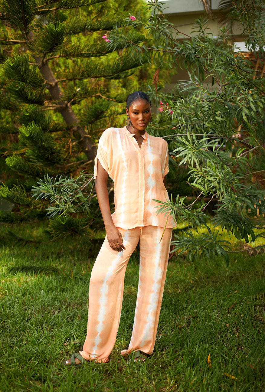 TIE DYE WIDE-LEG PANTS