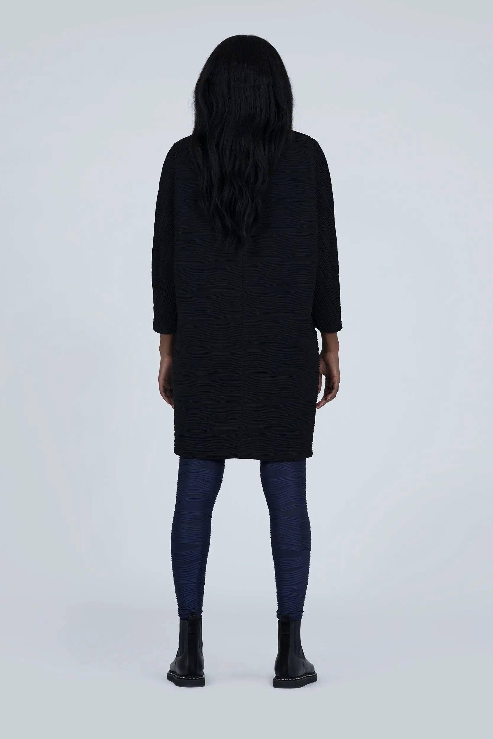 Women’s Sculpting Knit Big-Pocket Kimono Coat