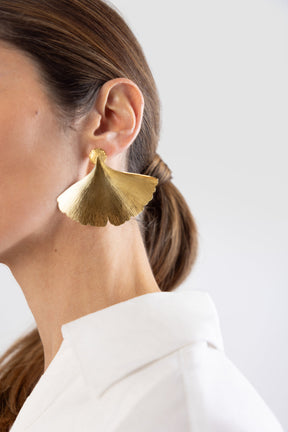 earrings GINKO XL GOLD PLATED