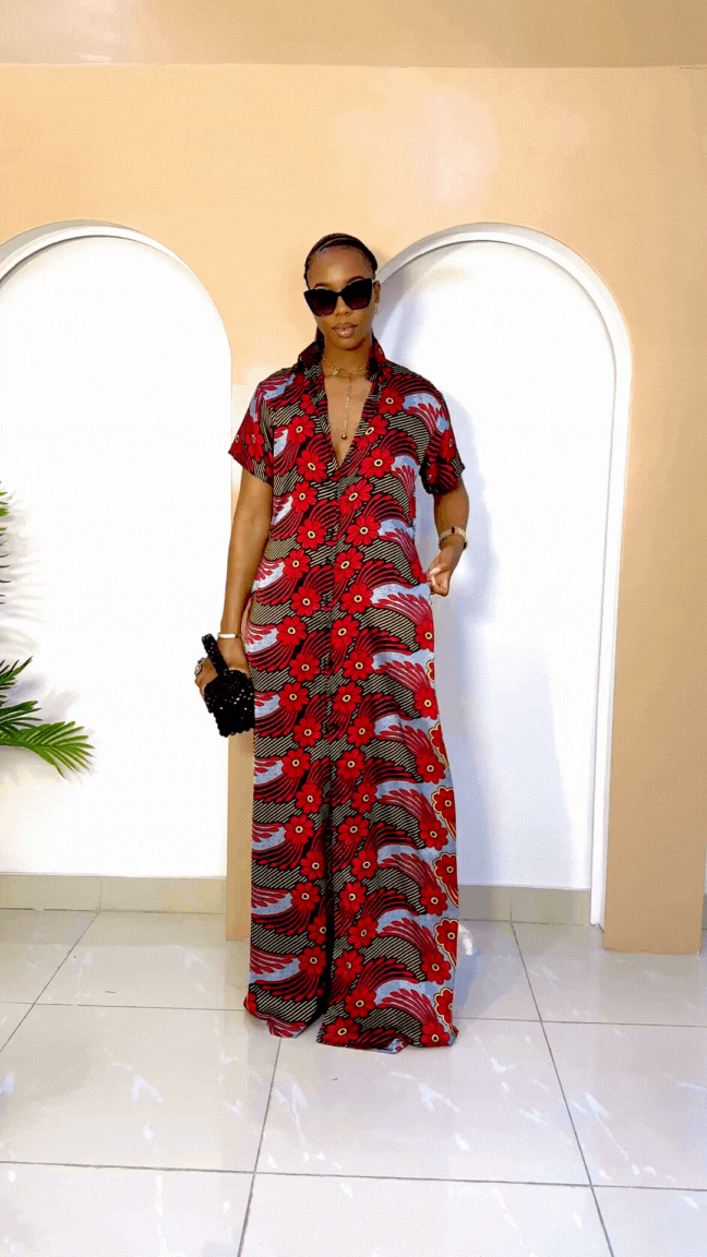Adachukwu Silk Ankara Kaftan