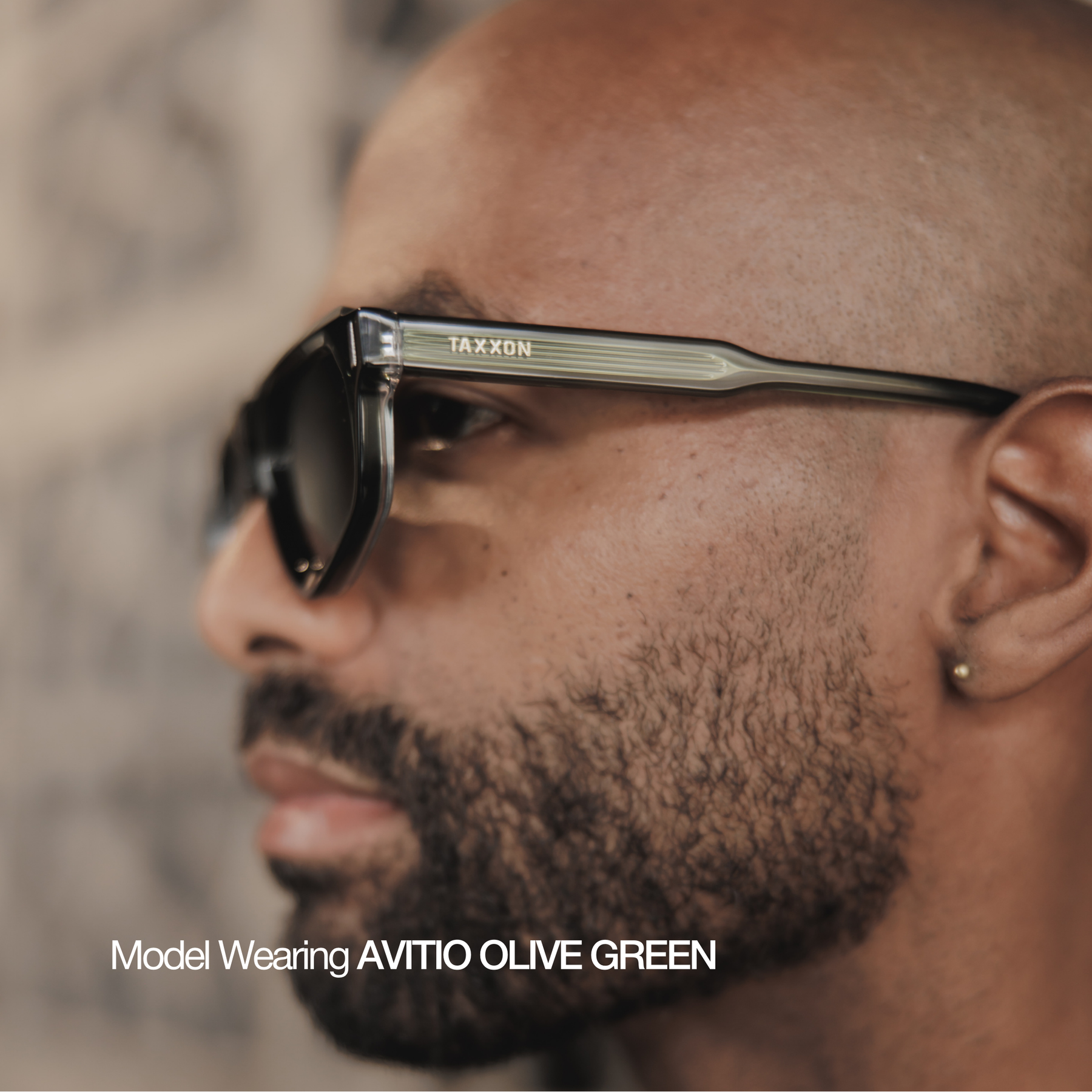 Avitio Sunglasses with Marble Frame & Light Blue Lens