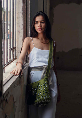 Leopard Verde Wayuu Bag
