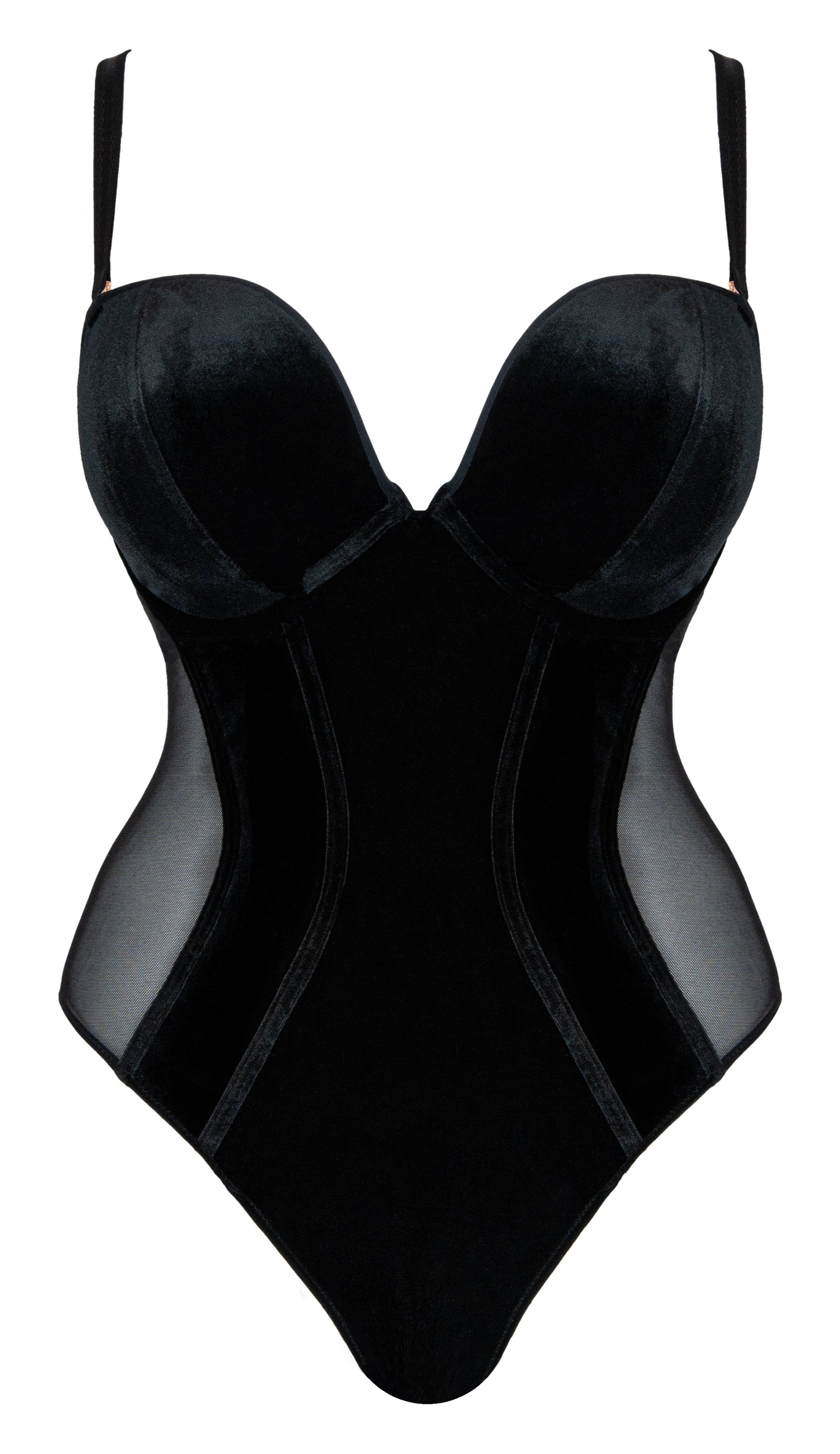 Curvy Kate Scantilly Icon Strapless Plunge Bodysuit Black