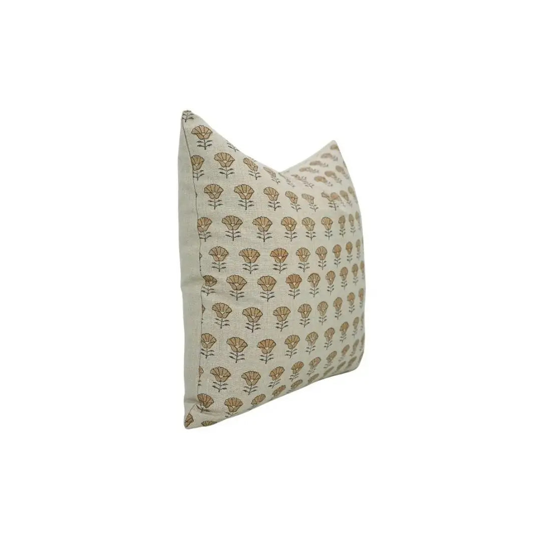 Bohemian Hand Block Print Pure Linen Pillow Cover- Kohinoor