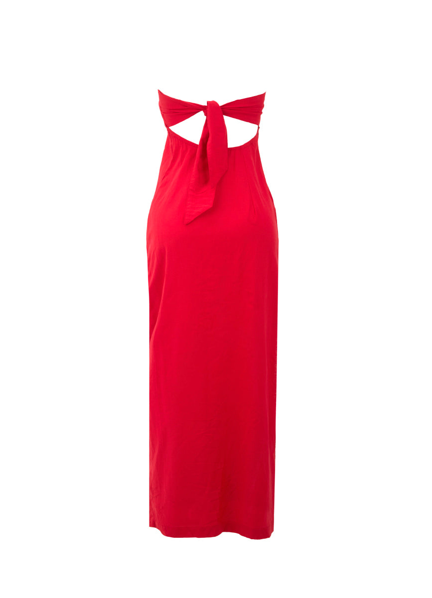 CRIMSON HEAT ANKARA DRESS 9520