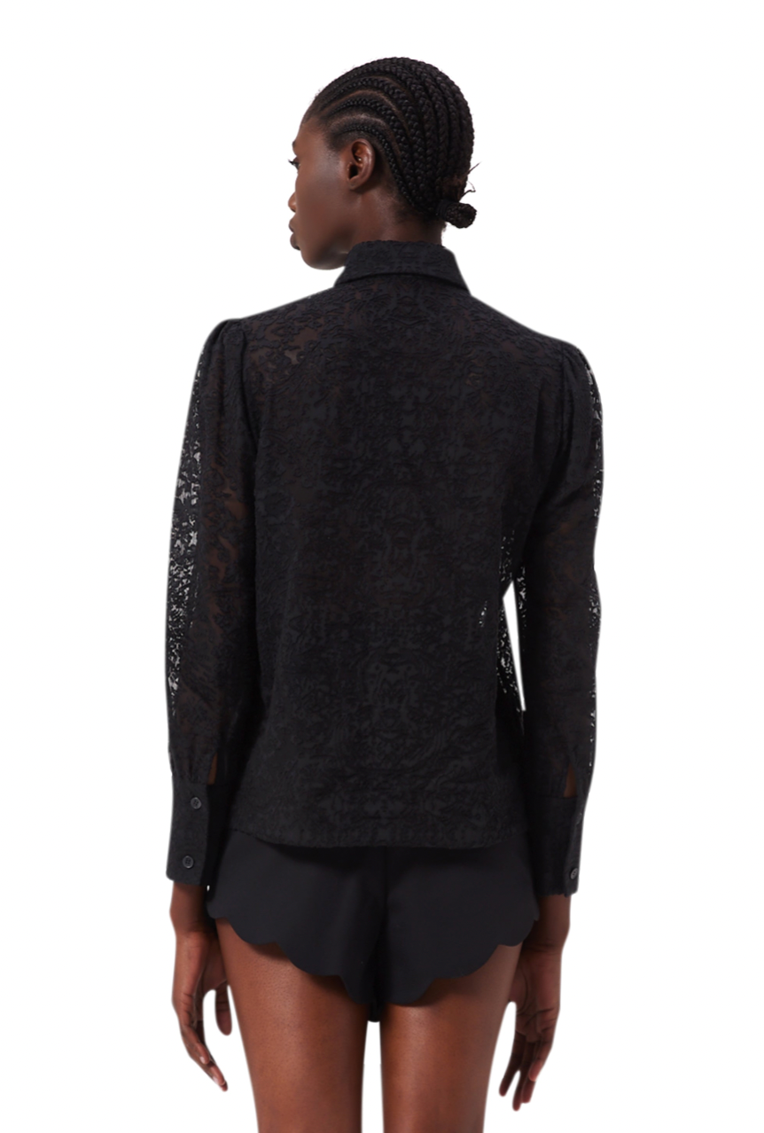 Eleanor Long Sleeve Blouse in Black