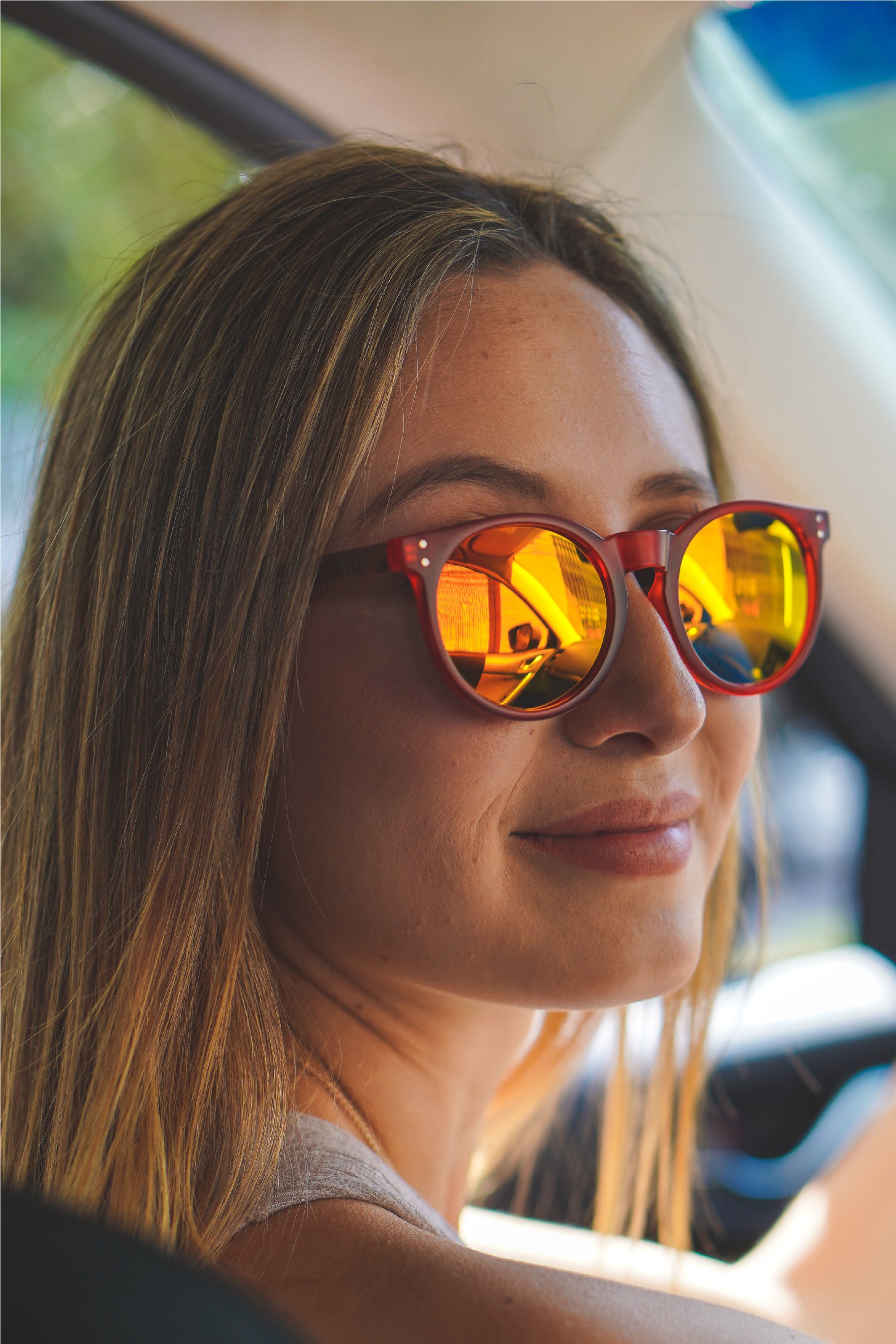 Red Candy Wooden Sunglasses-INTI