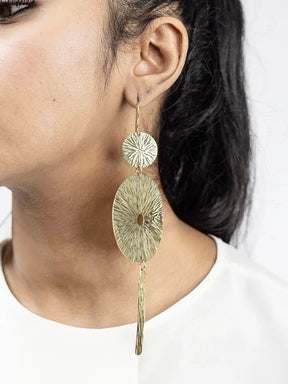 Franka Brass Statement Earrings