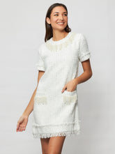 Tia Tweed Bouclé Sheath Mini Dress