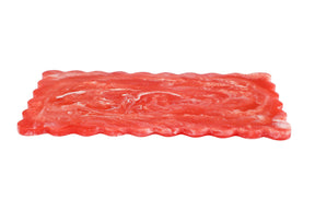 Scallop Rectangular Resin Cheese Board - Pink , 14 Inches