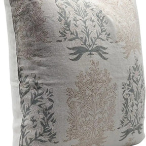 Indian Hand Block Printed Design Pure Linen Pillow Cover - Vrindavan