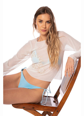 CRYSTAL SHORE CARLOTA MESH SWEATER 9536