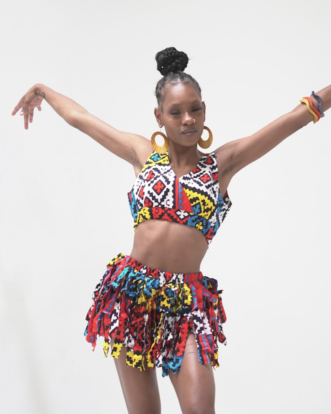 Dancing Skirt With Frills & Crop Top - Customizable (Fabric Pick Only)