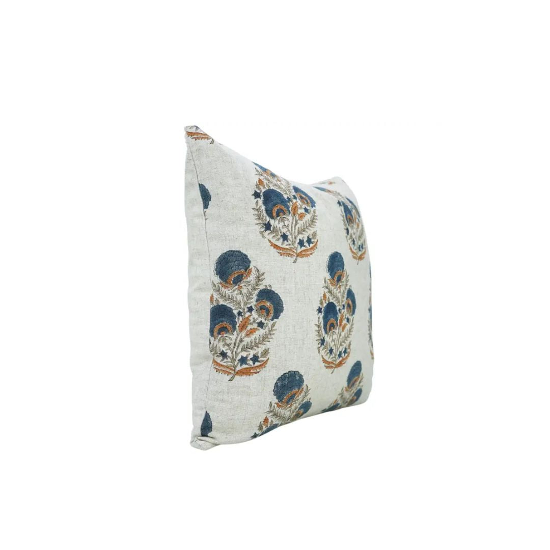 Beautiful Hand Block Print Viscose Linen Pillow Cover - Mohini