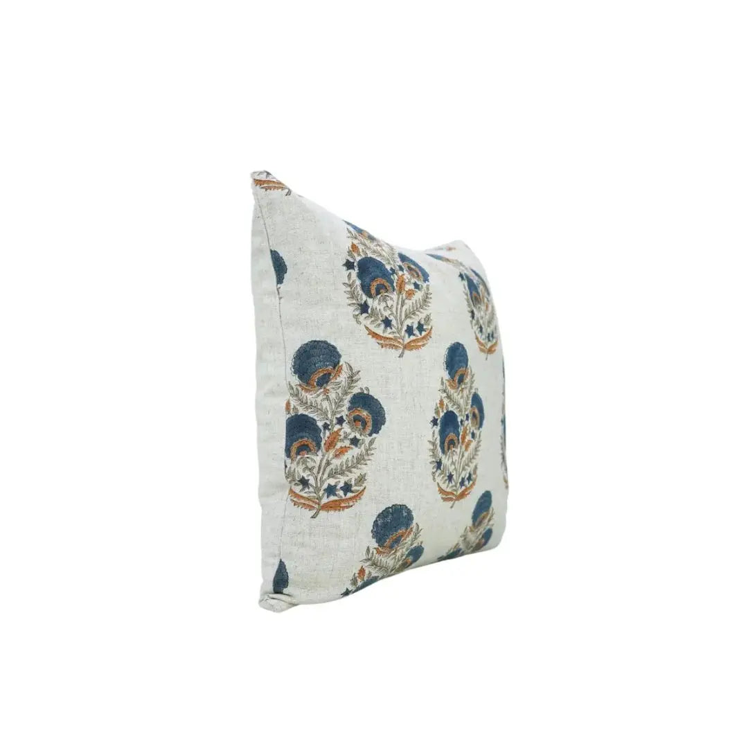 Beautiful Hand Block Print Viscose Linen Pillow Cover - Mohini